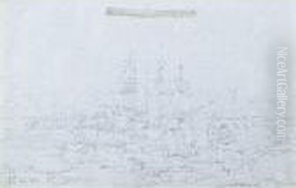 Coastal Landscape With Seamen Loading Ships - view 1