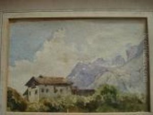 A Mountain Chalet by William Callow