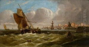 Shipping Off The Coast by William Callow