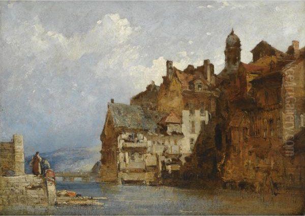 View Of Old Houses On The Rhone, Geneva - view 1