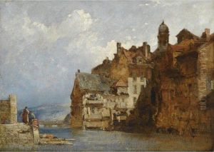 View Of Old Houses On The Rhone, Geneva