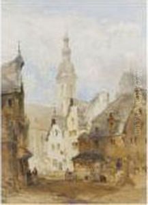 Cochem On The River Moselle, Germany by William Callow