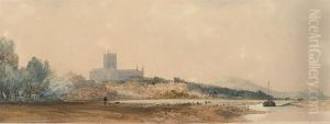 Tewkesbury Abbey From Severn Ham by William Callow