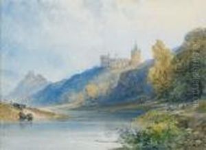 A View Of Goodrich Castle On The Wye