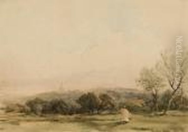 Landscape With Woman Wearing A Shawl - view 1