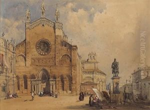 A View Of The Campo Santi Giovanni E Paolo, Venice by William Callow
