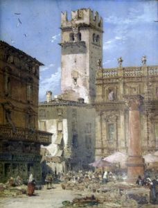 Verona With The Maffei Tower by William Callow