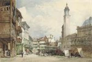 The Market Square And Palazzo Regione, Padua, Italy