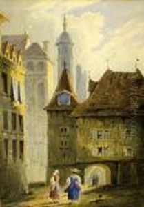 Continental Town Scene