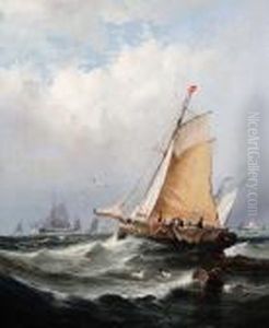 Fishing Boats On A Breezy Day, A Pair