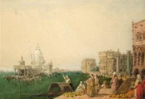 St Marks Canal And The Piazzetta, Venice by William Callow