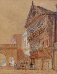 The Bear & Billet Inn, Castle Street, Chester by William Callow