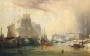 View Of The Doge's Palace And Piazzetta With The Campanile Of San Marco, Venice by William Callow