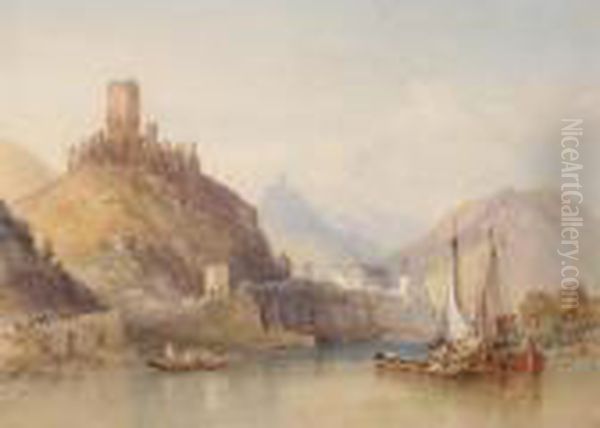 Castle And Town Of Cochem On The Moselle - view 1