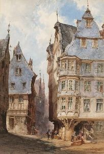 Houses At Trarbach On The Moselle by William Callow