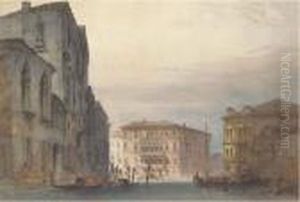 View Of The Ca' Foscari On The Grand Canal, Venice by William Callow