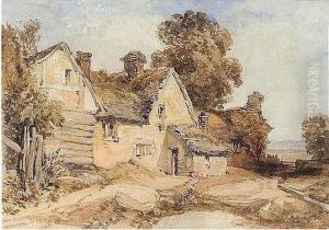 An Old Farmhouse by William Callow