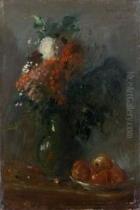 Nature Morte Aux Fleurs Et Aux Pommes