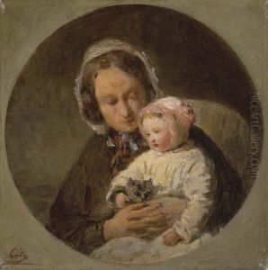 Mere Avec Son Enfant Et Un Chat Mere Avec Son Enfant Et Un Chat