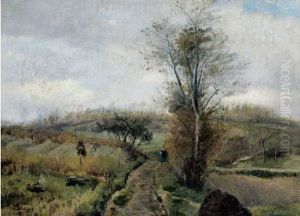 Un Promeneur Dans Le Bocage. by Adolphe Felix Cals