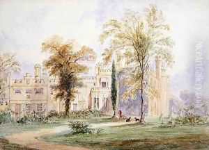 An unidentified Gothic Mansion by Joseph Murray Ince