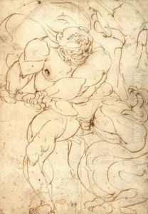 Hercule Et L'hydre De L'herne by Luca Cambiaso