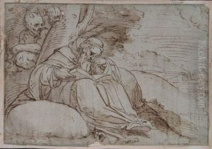 The Temptation Of Saint Anthony by Luca Cambiaso