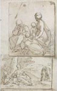 Composition With Two Trompe-l'oeil Drawings