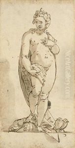 Venus Attended By Two Turtle Doves