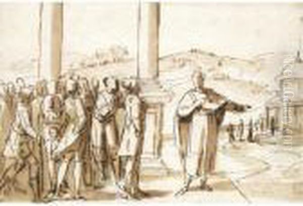 Tiresias Inviting The People Of Thebes To Make Offerings To Latona - view 1