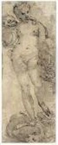 Allegorical Female Figure by Luca Cambiaso