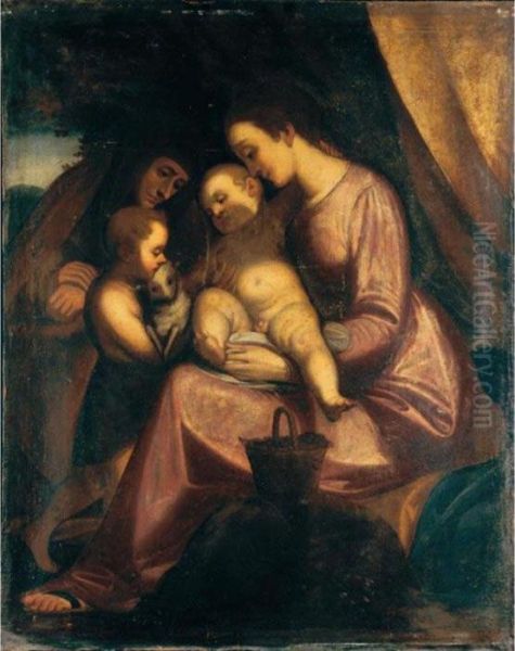 Madonna Col Bambino, San Giovannino E Sant'anna - view 1