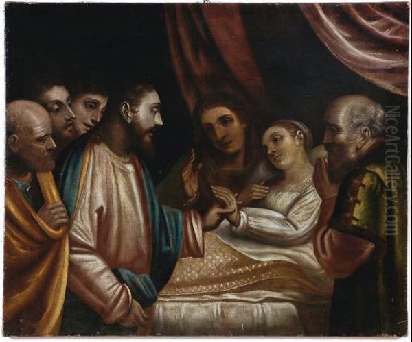 'cristo Che Resuscita La Figlia Di Jairo' 1570-1575 - view 1