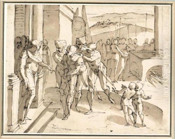Darius Brought Before Alexander - view 1