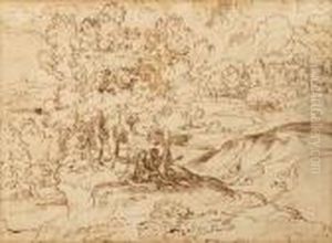 Design For Ceiling Fresco by Luca Cambiaso