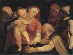 The Adoration Of The Magi by Luca Cambiaso