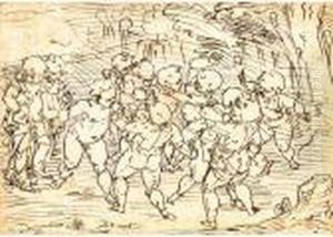 Putti Playing by Luca Cambiaso
