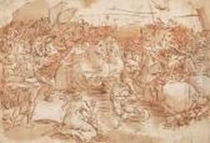Design For Ceiling Fresco by Luca Cambiaso