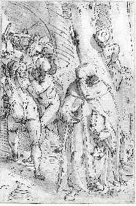 Saint Antoine Chassant Les Demons by Luca Cambiaso