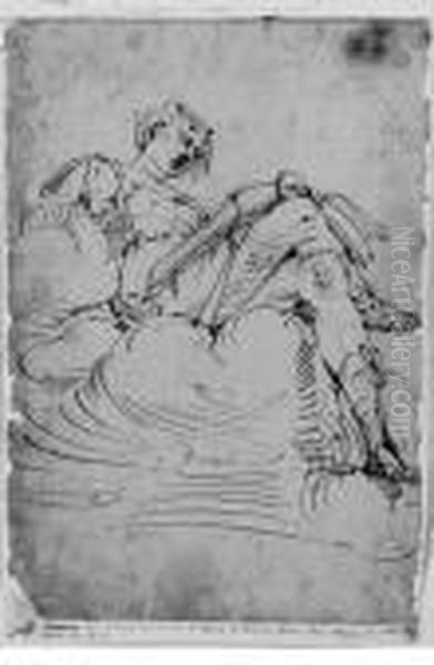 A Seated Sybil, Seen From Below - view 1