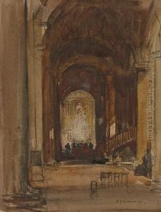 Church Interior by David Young Cameron