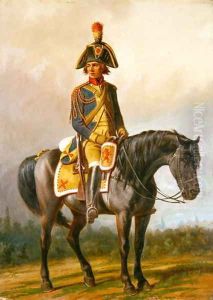 A Police Officer of the United Belgian States Mounted on a Horse by A. Jules Van Imschoot