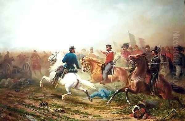 Garibaldi and His Staff on a Battlefield - view 1