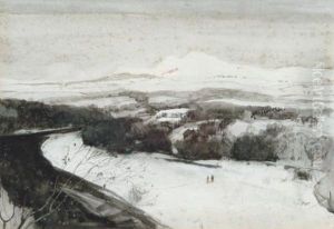 The Eilden Hills And River Tweed From Scotts View by David Young Cameron