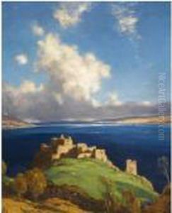 Castle Urquhart And Loch Ness by David Young Cameron