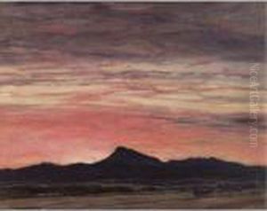 Sunset, Perthshire Hills by David Young Cameron