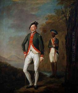 A British Officer of a Madras Sepoy Battalion Attended by a Sepoy Servant by Carl C.A. von Imhoff