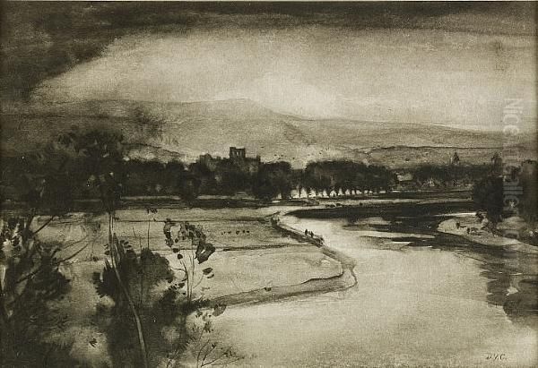 Melrose Abbey And The Tweed - view 1
