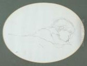 Sketch Of A Sleeping Child by David Young Cameron