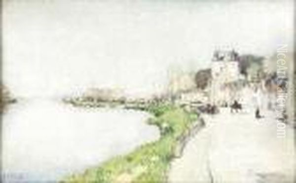 A French Riverside Town - view 1